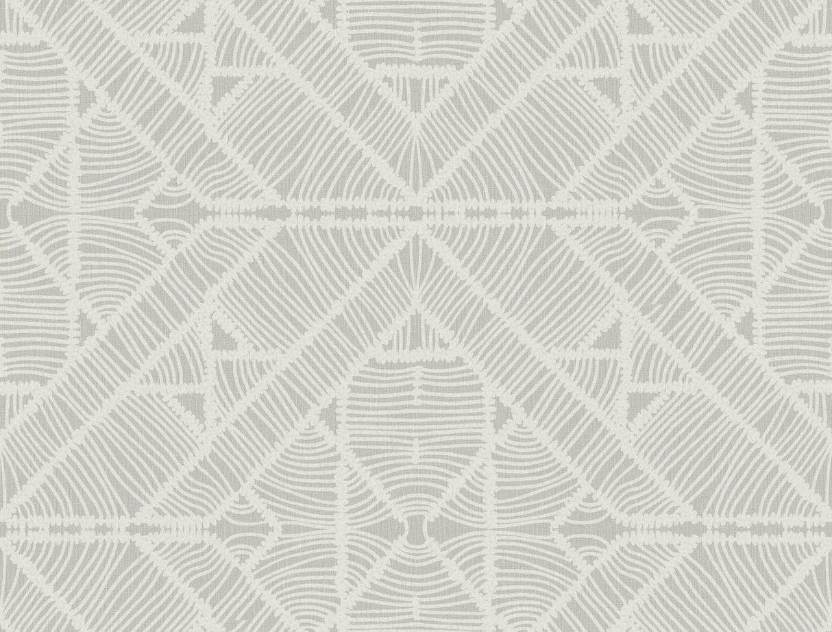 York Diamond Macrame Gray Wallpaper