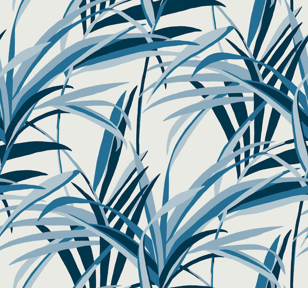 York Tropical Paradise Blue/White Wallpaper