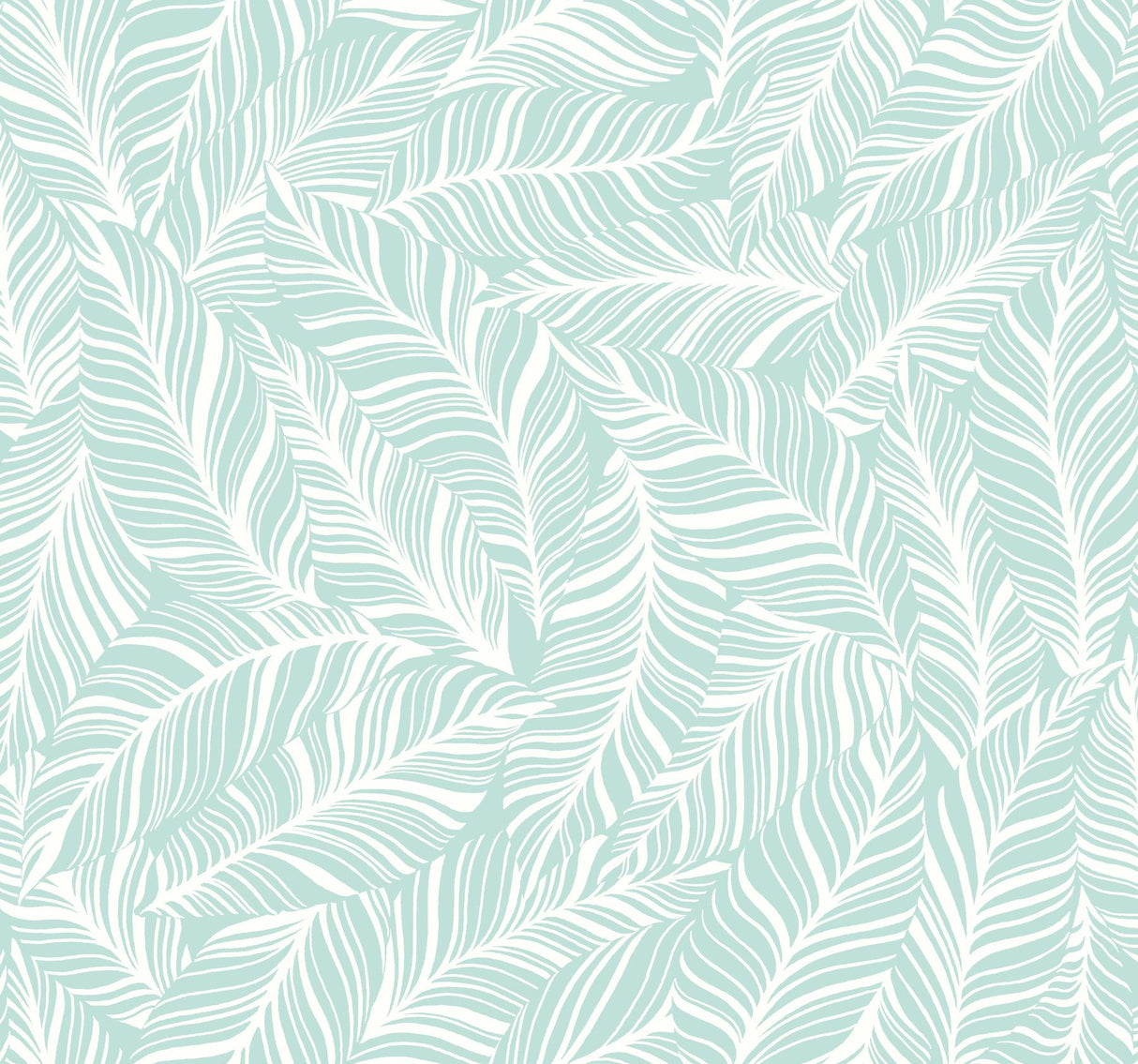 York Rainforest Canopy Aqua Wallpaper