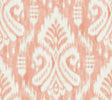 York Hawthorne Ikat Coral Wallpaper