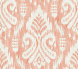 York Hawthorne Ikat Coral Wallpaper