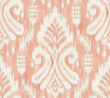 York Hawthorne Ikat Coral Wallpaper