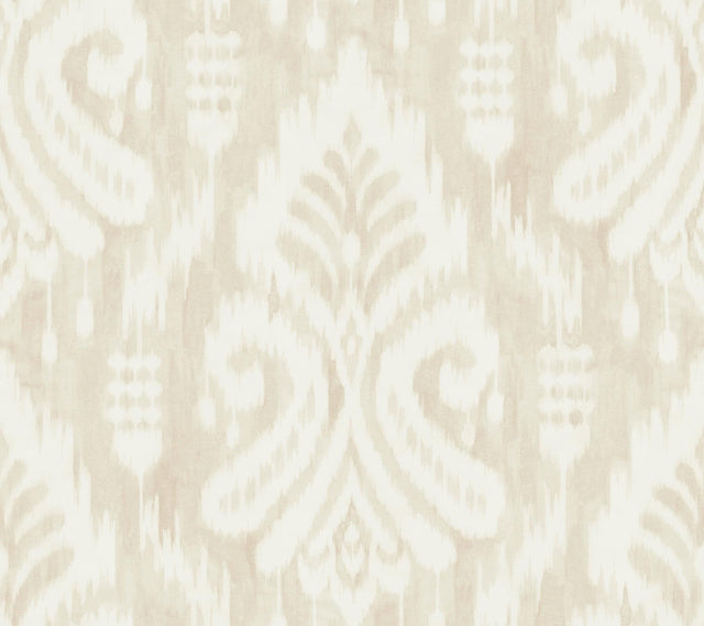 York Hawthorne Ikat Beige Wallpaper