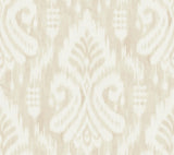 York Hawthorne Ikat Beige Wallpaper