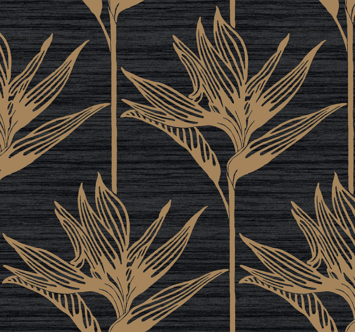 York Bird Of Paradise Black/Gold Wallpaper