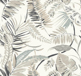 York Tropical Toss White Wallpaper