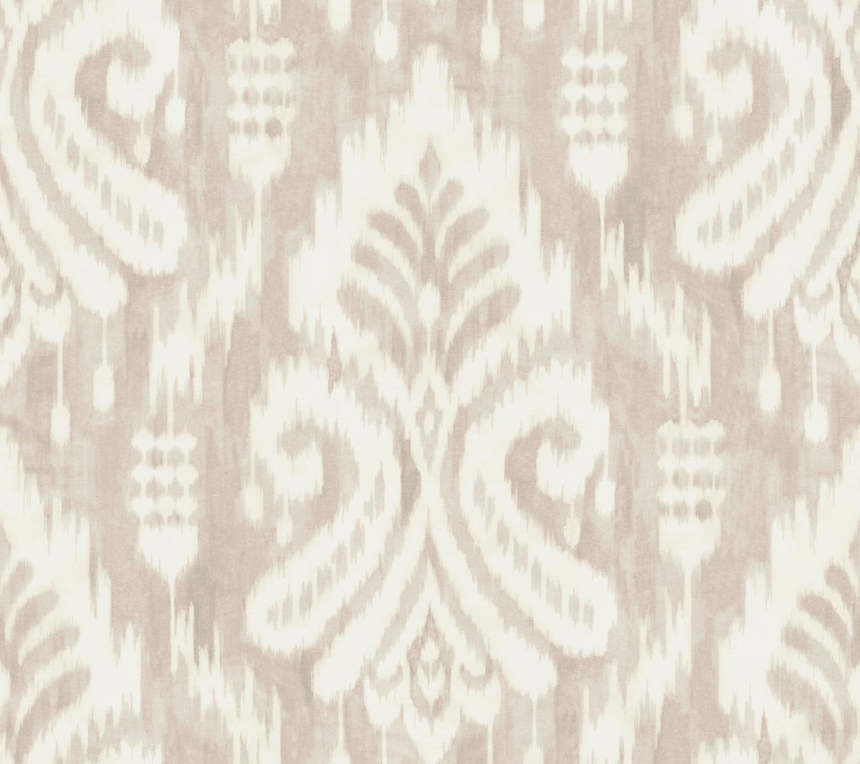York Hawthorne Ikat Taupe Wallpaper