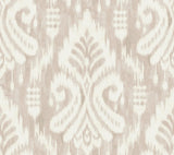 York Hawthorne Ikat Taupe Wallpaper