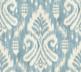 York Hawthorne Ikat Blue Wallpaper
