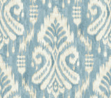 York Hawthorne Ikat Blue Wallpaper
