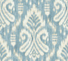 York Hawthorne Ikat Blue Wallpaper