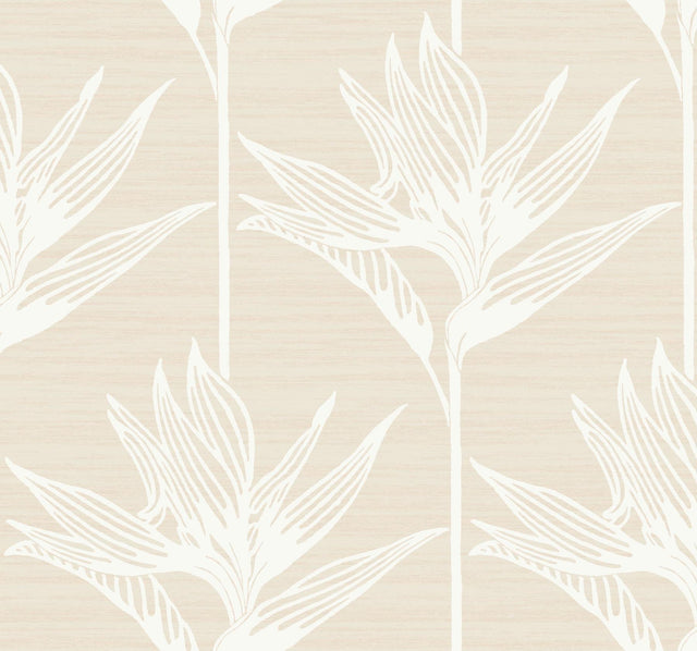 York Bird Of Paradise White Wallpaper
