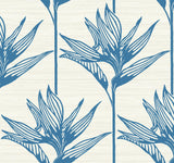 York Bird Of Paradise Blue Wallpaper