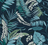 York Tropical Toss Navy Wallpaper