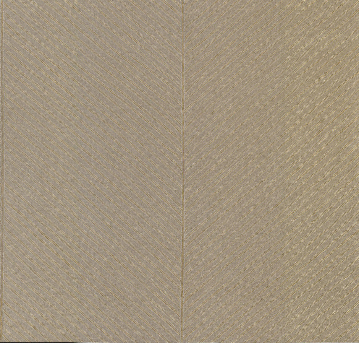 York Palm Chevron Taupe/Gold Wallpaper