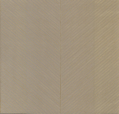 York Palm Chevron Taupe/Gold Wallpaper