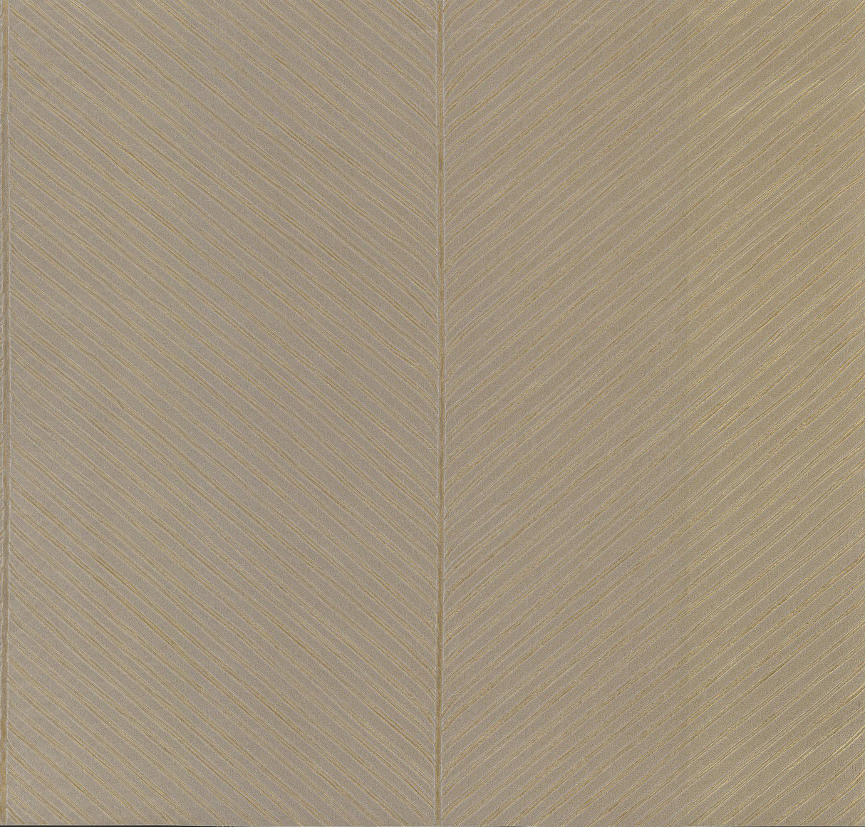 York Palm Chevron Taupe/Gold Wallpaper