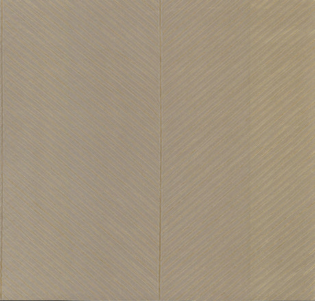 York Palm Chevron Taupe/Gold Wallpaper