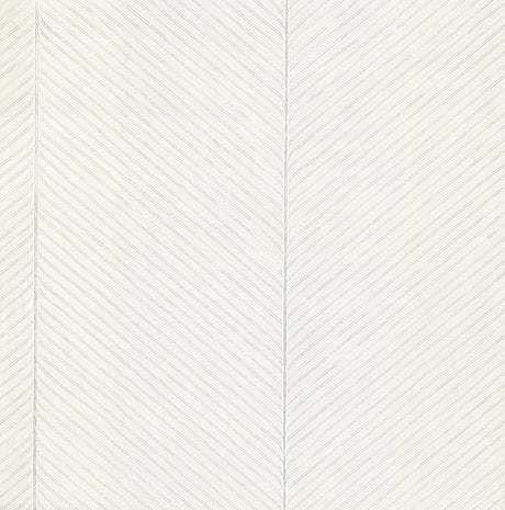 York Palm Chevron White/Silver Wallpaper