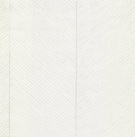 York Palm Chevron White/Silver Wallpaper