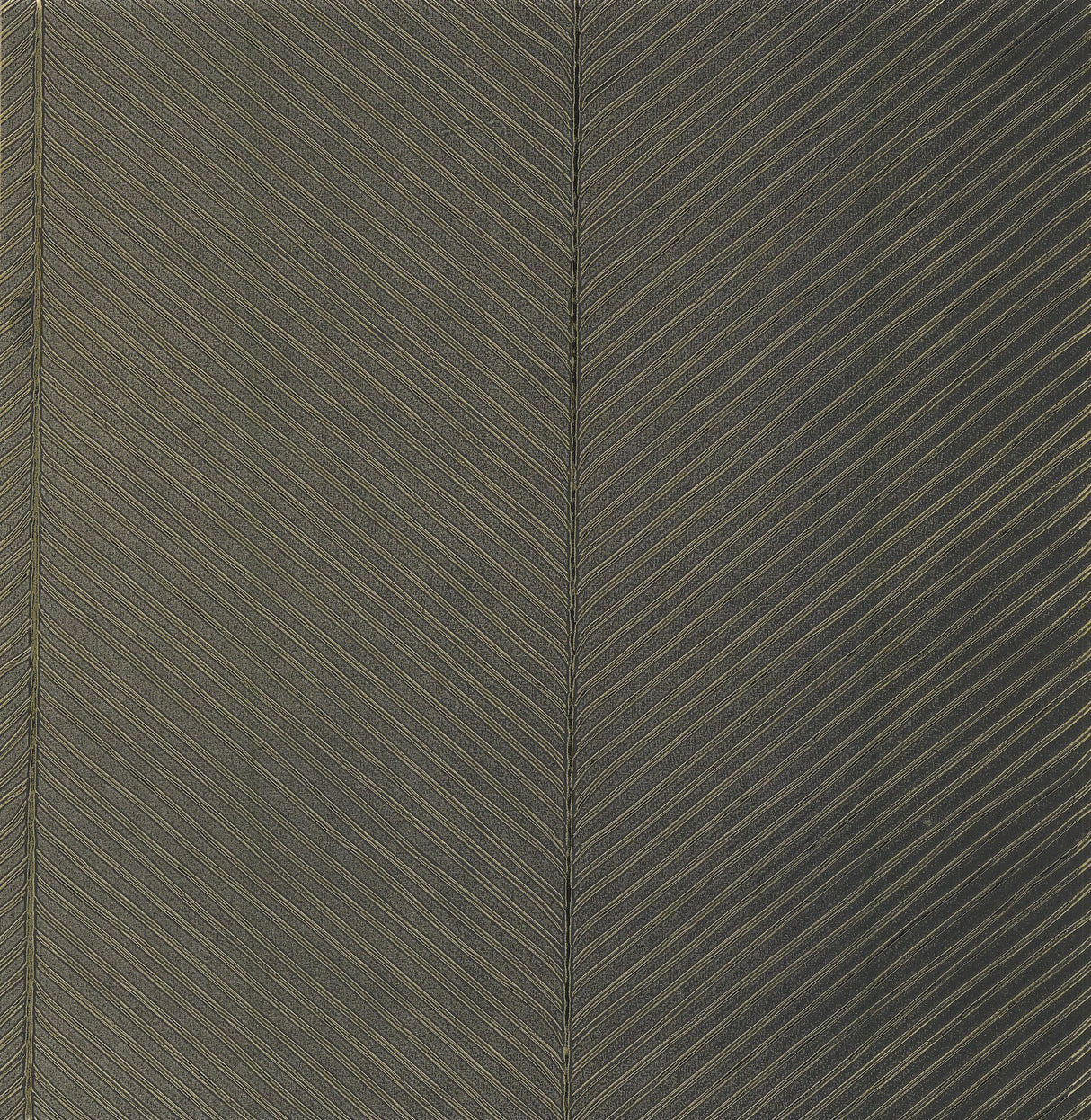 York Palm Chevron Black/Gold Wallpaper
