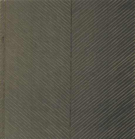 York Palm Chevron Black/Gold Wallpaper