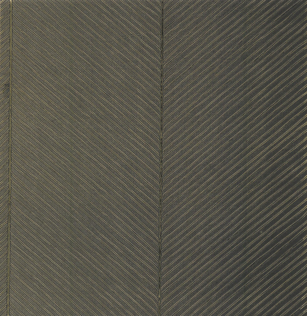 York Palm Chevron Black/Gold Wallpaper