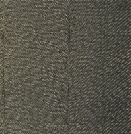 York Palm Chevron Black/Gold Wallpaper