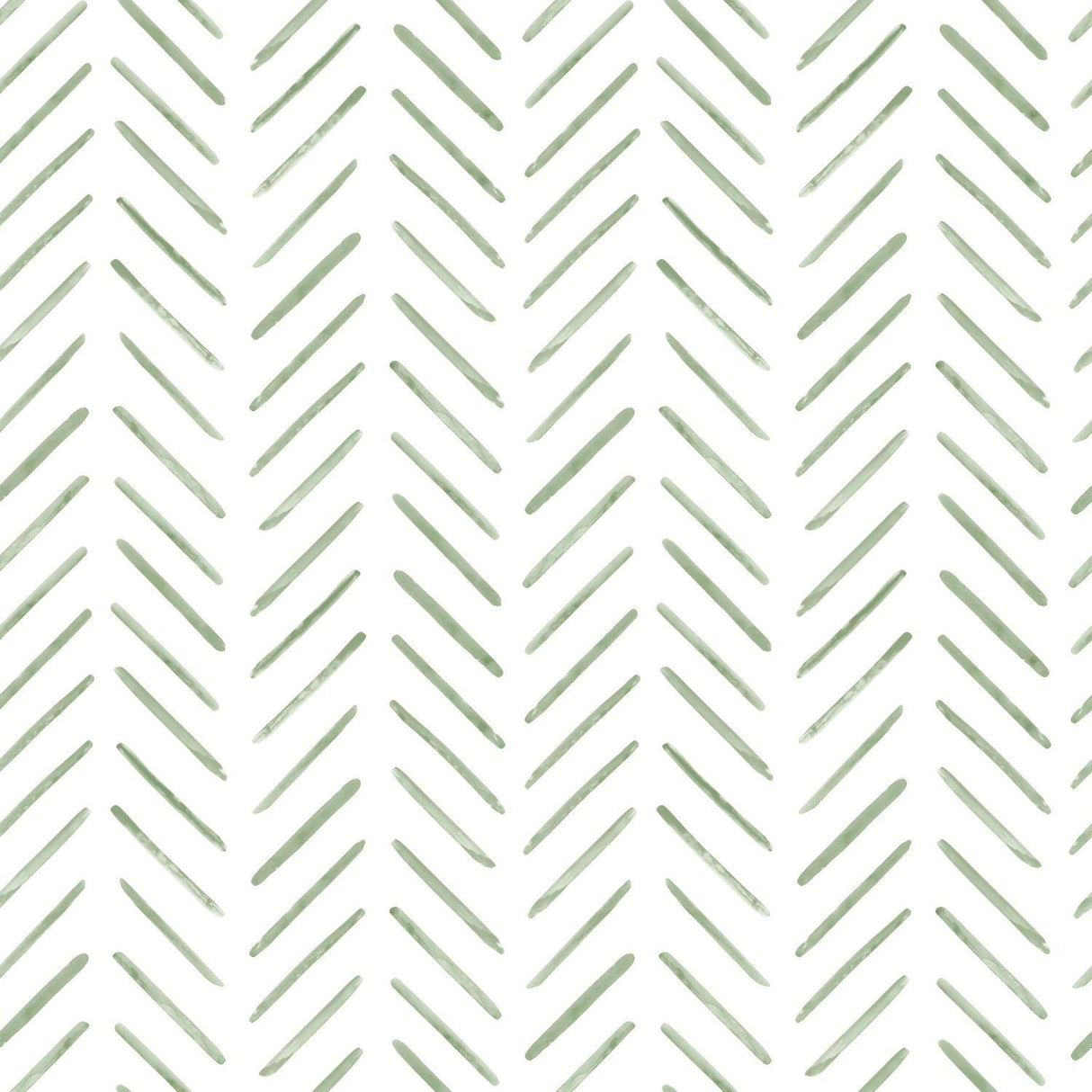 York Painted Herringbone Green Wallpaper