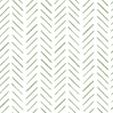 York Painted Herringbone Green Wallpaper