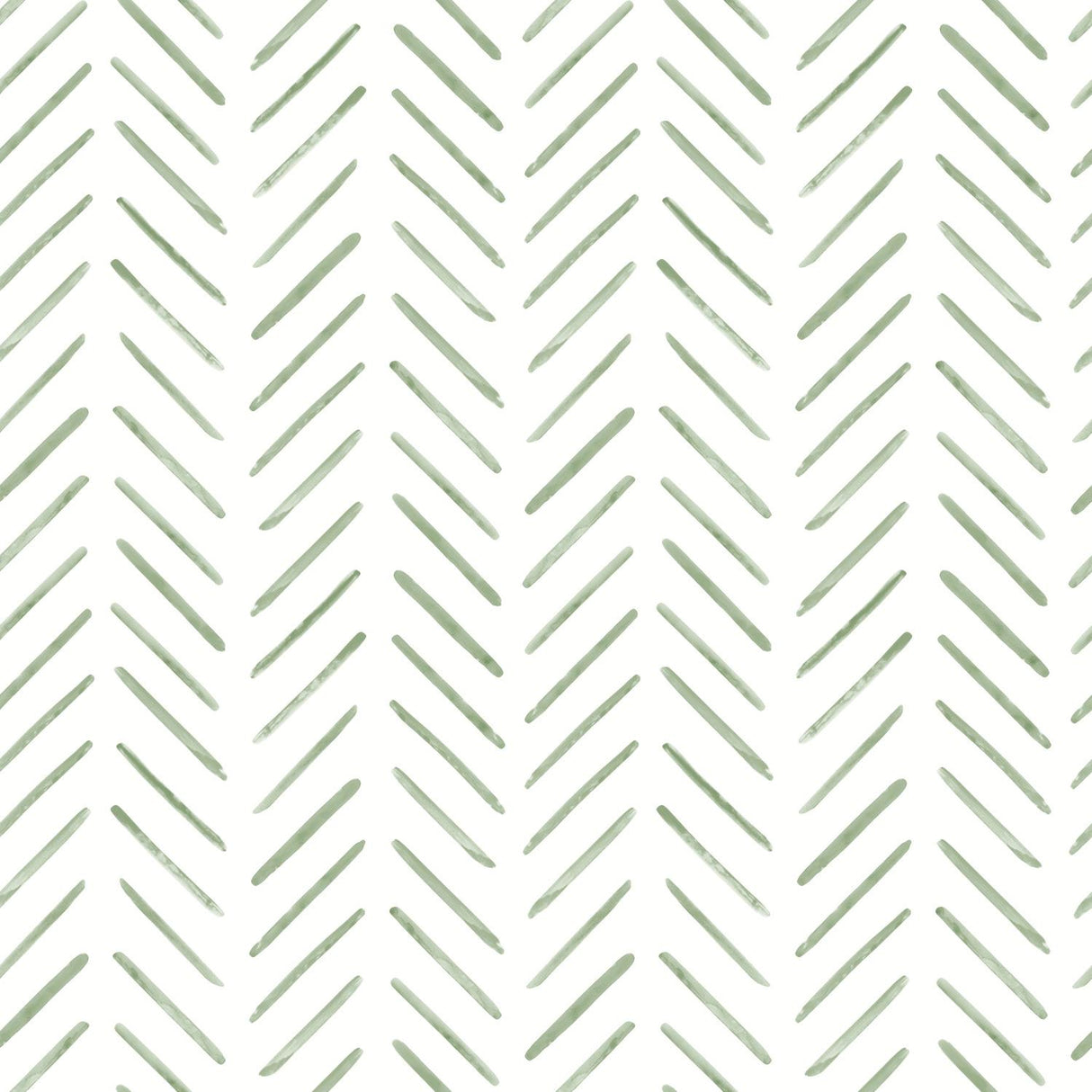 York Painted Herringbone Green Wallpaper