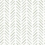 York Painted Herringbone Green Wallpaper