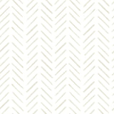 York Painted Herringbone Off White Wallpaper