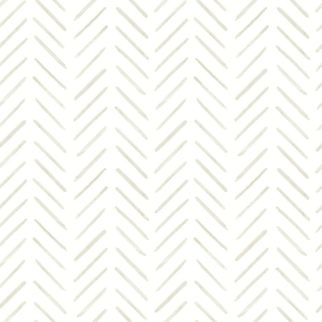 York Painted Herringbone Off White Wallpaper