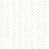 York Painted Herringbone Off White Wallpaper