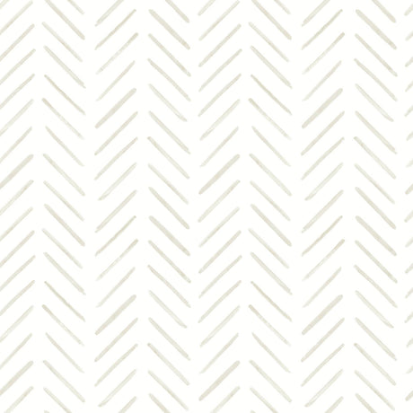 York Painted Herringbone Off White Wallpaper