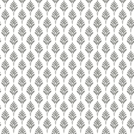 York French Scallop Gray Wallpaper