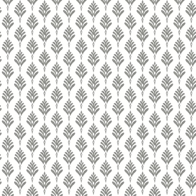 York French Scallop Gray Wallpaper