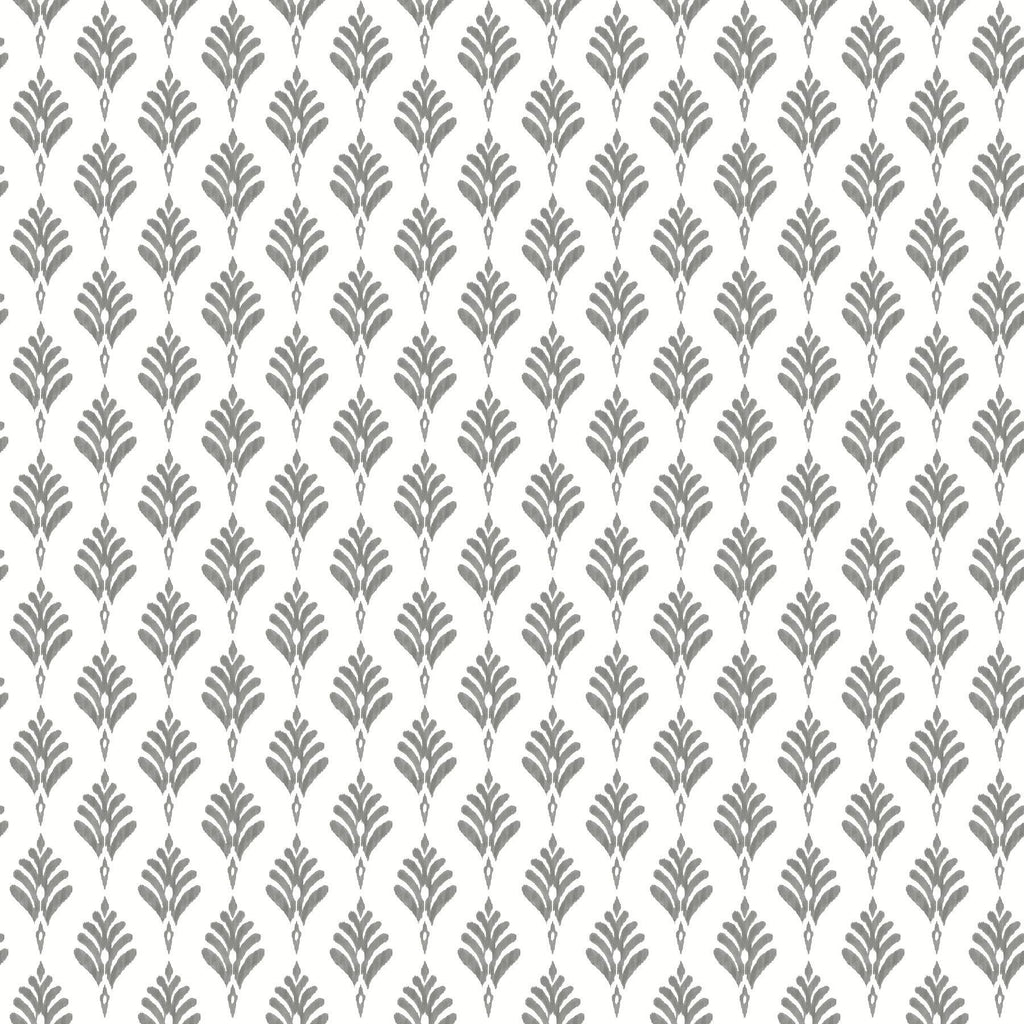 York French Scallop Gray Wallpaper