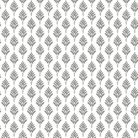 York French Scallop Gray Wallpaper