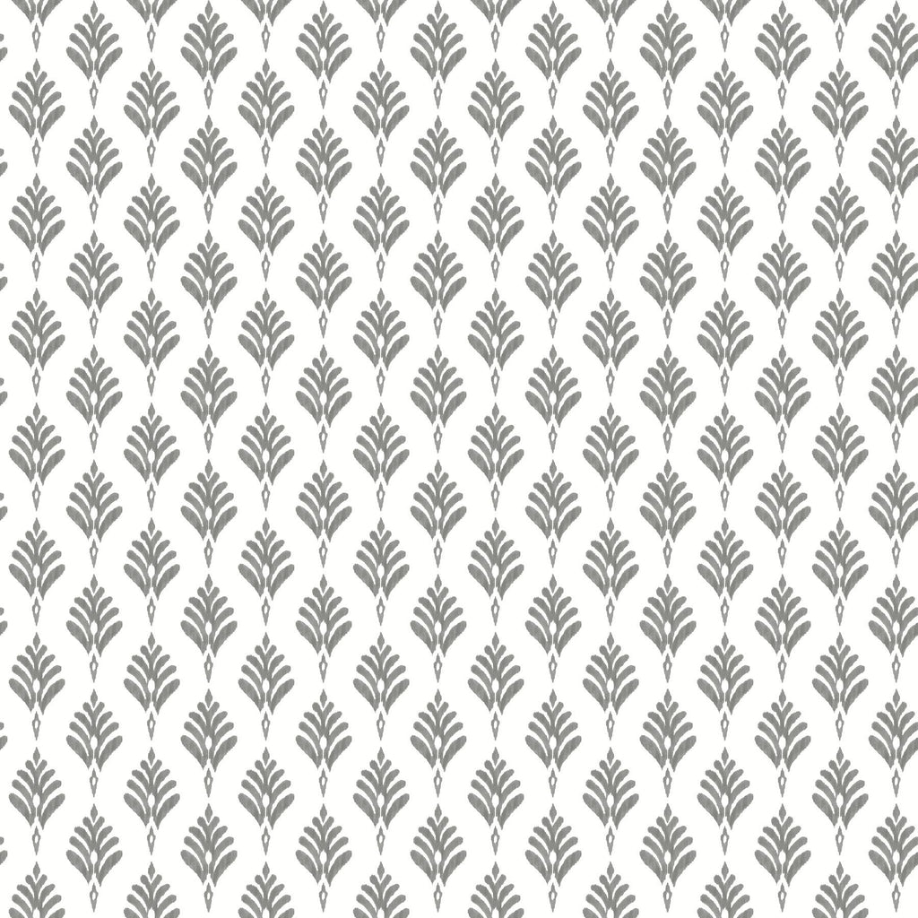 York French Scallop Gray Wallpaper