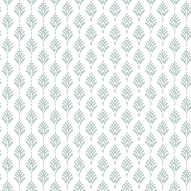York French Scallop Light Gray Wallpaper