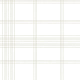 York Charter Plaid Off White Wallpaper
