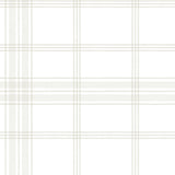 York Charter Plaid Off White Wallpaper