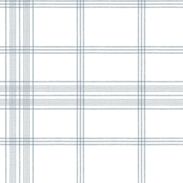 York Charter Plaid Blue Wallpaper