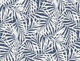 York Oahu Fronds Navy/White Wallpaper
