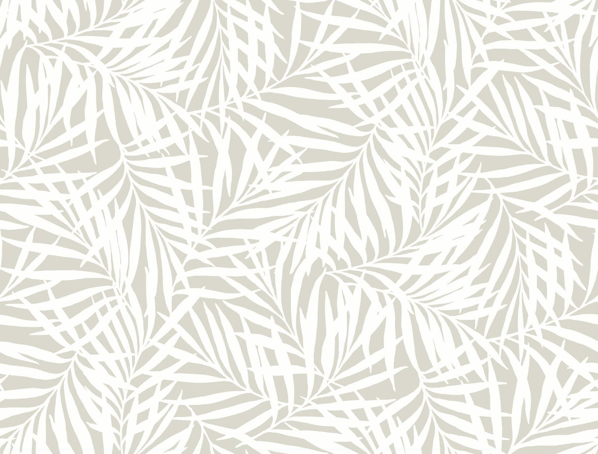 York Oahu Fronds Cream/Off White Wallpaper