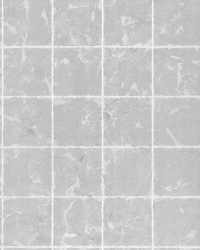 Ronald Redding Designs Metal Leaf Squares Silver Wallpaper