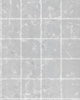 Ronald Redding Designs Metal Leaf Squares Silver Wallpaper