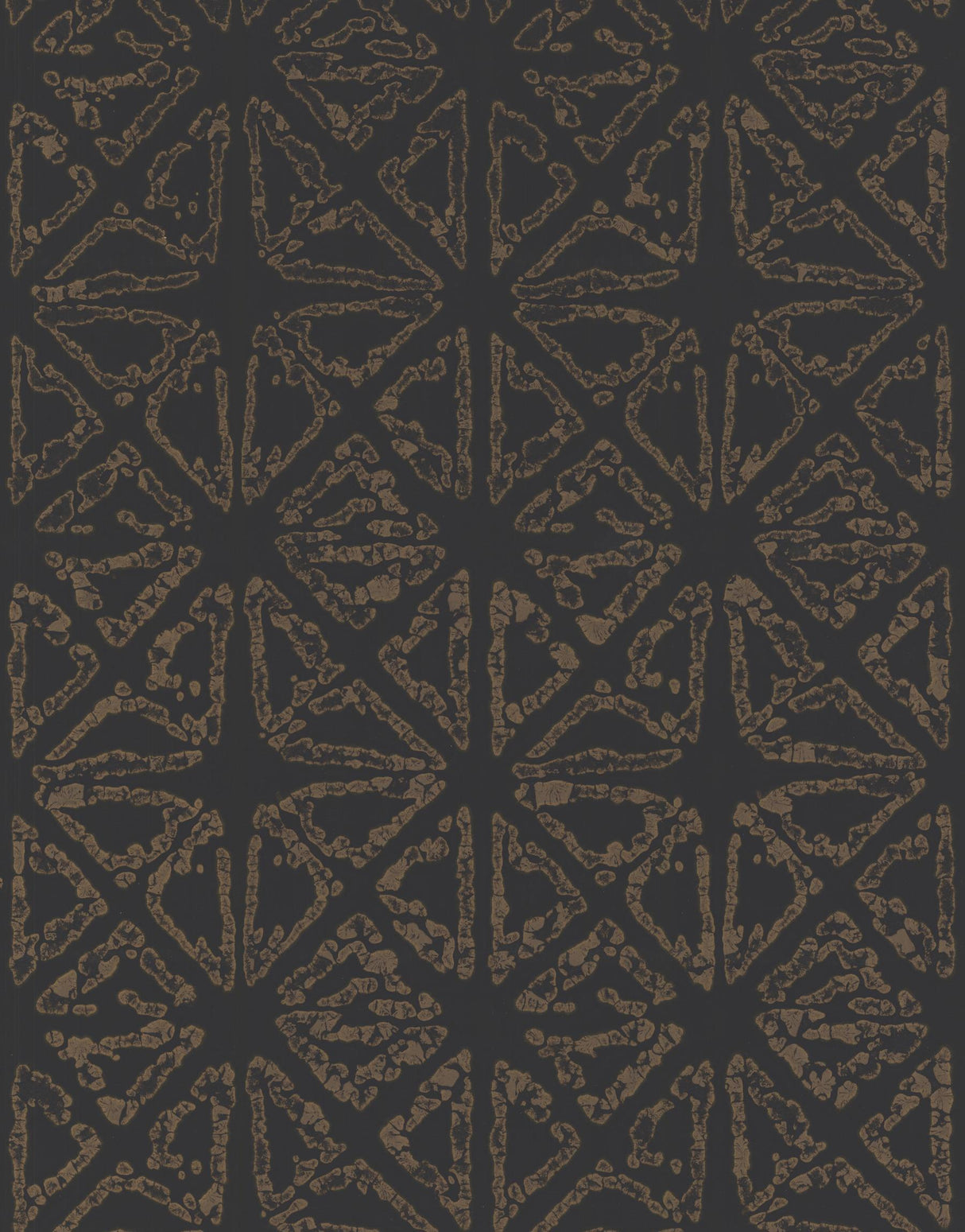 Ronald Redding Designs Empire Diamond Black/Gold Wallpaper
